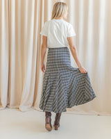 Simone Plaid Midi Skirt