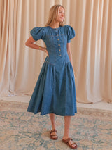 Rosie Midi Dress- Denim