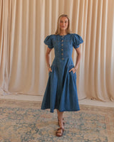 Rosie Midi Dress- Denim