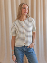Ava Striped Knit- Ivory