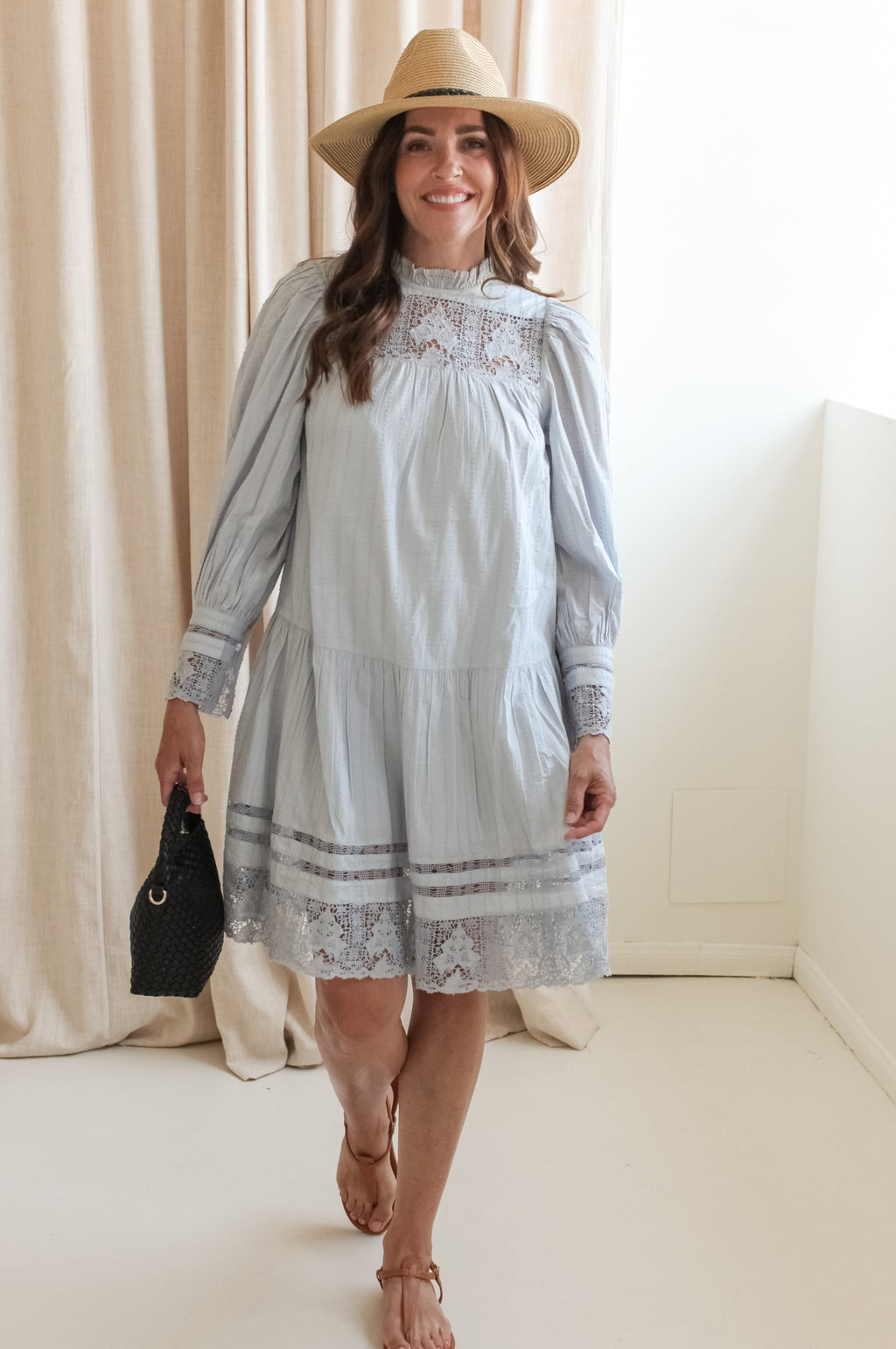 colette lace long sleeve mini dress Bronx and Banco