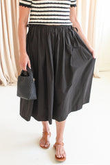 Marielle Poplin Midi Skirt