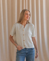 Ava Striped Knit- Ivory