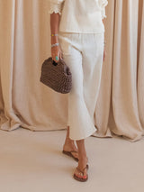 Zoe Smocked Pant- Ivory