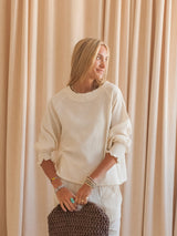 Zoe Peasant Blouse - Ivory