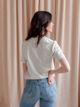 Beckett Boyfriend Tee- Marled Gray