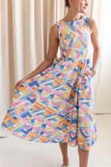 Alaina Abstract Midi Dress