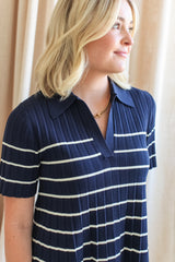 Ace Knit Dress- Navy
