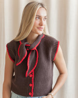 Sailor Sleeveless Knit - Brown