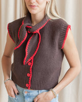 Sailor Sleeveless Knit - Brown