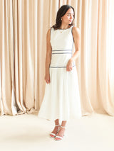 Adeline RicRac Midi Dress - Navy