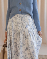 Floral Toile Midi Skirt