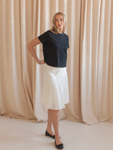 Asymmetric Stripe Skirt