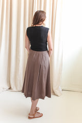 Bridget Contrast Dress- Brown/Black