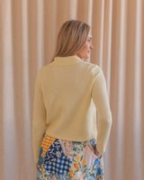 Tia Collared Cardigan- Butter Yellow