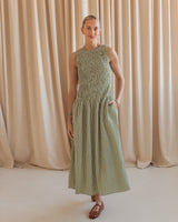 Emerald Gingham Dress