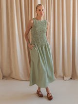 Emerald Gingham Dress