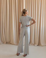 Grey Pointelle Pant