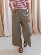 Olive Linen Trouser