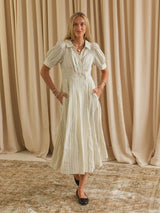 Natalie Striped Midi Dress