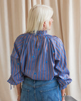 Sadie Stripe Blouse - Blue