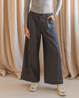 Herringbone Wide Leg Trouser