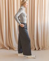 Herringbone Wide Leg Trouser