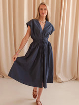 Elena Pleated Midi Dress
