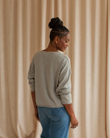 Rolled Hem Long Sleeve- Grey