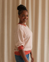 Boston Stripe Sweatshirt - Red