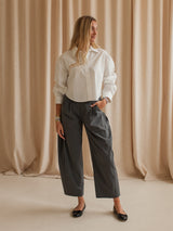 Brooks Pinstripe Trouser - Grey