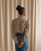 Mabel Bow Blouse - Brown