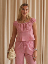 Cherry Gingham Top