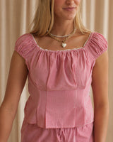 Cherry Gingham Top