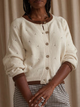Cammy Pointelle Cardigan - Mocha