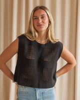 Chloe Crochet Top - Black