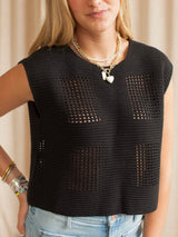 Chloe Crochet Top - Black