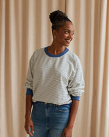 Boston Stripe Sweatshirt - Blue