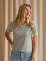 Charlie Contrast Tee - Grey