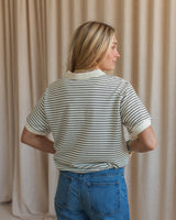 Camila Stripe Polo - Cream