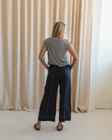 Riviera Linen Pant - Navy