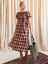 Chrissy Plaid Bow Dress
