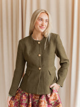 Sloane Tweed Blazer - Olive