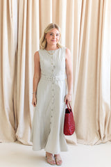 Valerie Striped Midi Dress