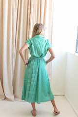Kelly Green Stripe Dress