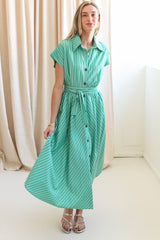 Kelly Green Stripe Dress