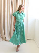 Kelly Green Stripe Dress
