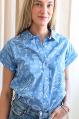 Paisley Cornflower Blouse