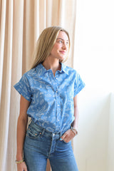 Paisley Cornflower Blouse