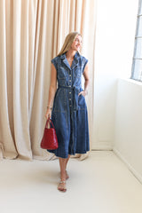 Frances Denim Midi Dress